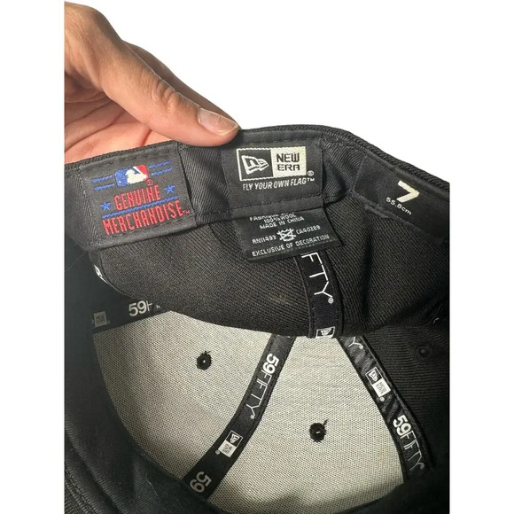 New Era Boston Red Sox Cap Black Sz 7 (55.8cm) - Picture 6 of 9